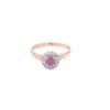 9kt Rose Gold Ring with Diamonds &amp; Ruby