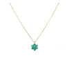 Sterling Silver Gold Plated Green Flower Pendant