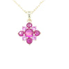 Sterling silver gold plated pink stone pendant