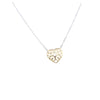 Sterling Silver Gold Pklated Heart Pendant