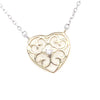 Sterling Silver Gold Pklated Heart Pendant