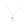 Sterling Silver Circle Pendant with Clear Stone