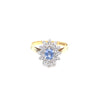 18kt Gold Diamond &amp; Sapphire Ring