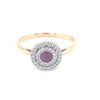 9kt Gold Diamond &amp; Ruby Ring