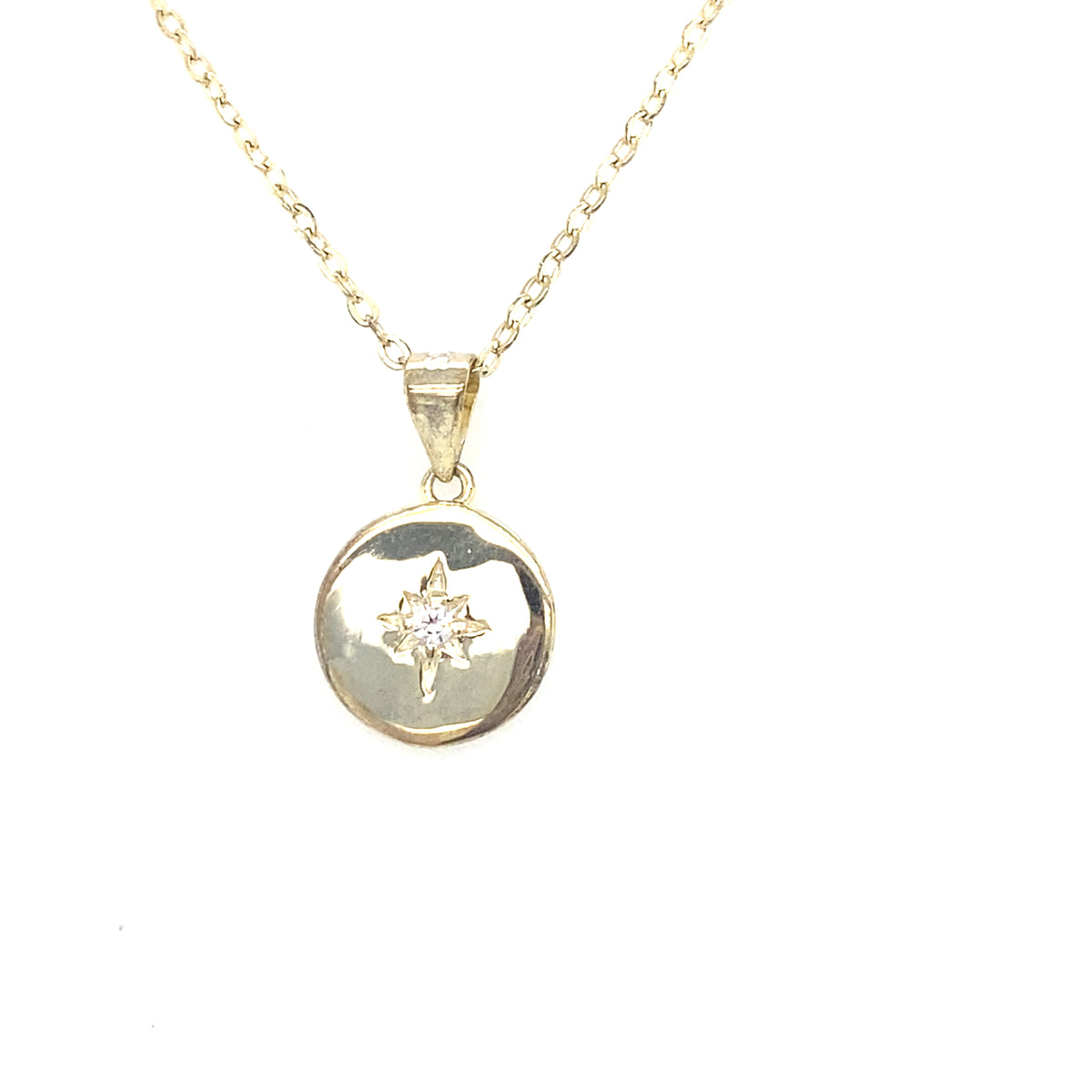 Gold Plated Disc Pendant