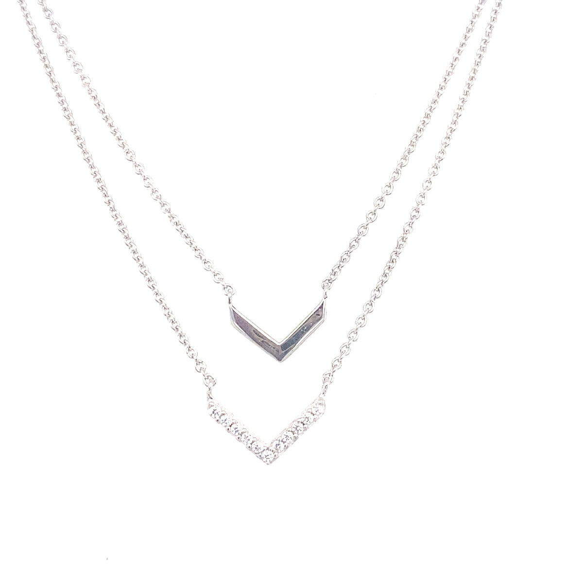 Sterling Silver Double Layer Pendant