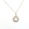 9kt Three Tone Gold Circle Pendant