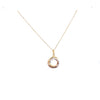 9kt Three Tone Gold Circle Pendant