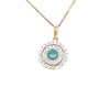 9kt Gold Diamond &amp; Emerald Pendant