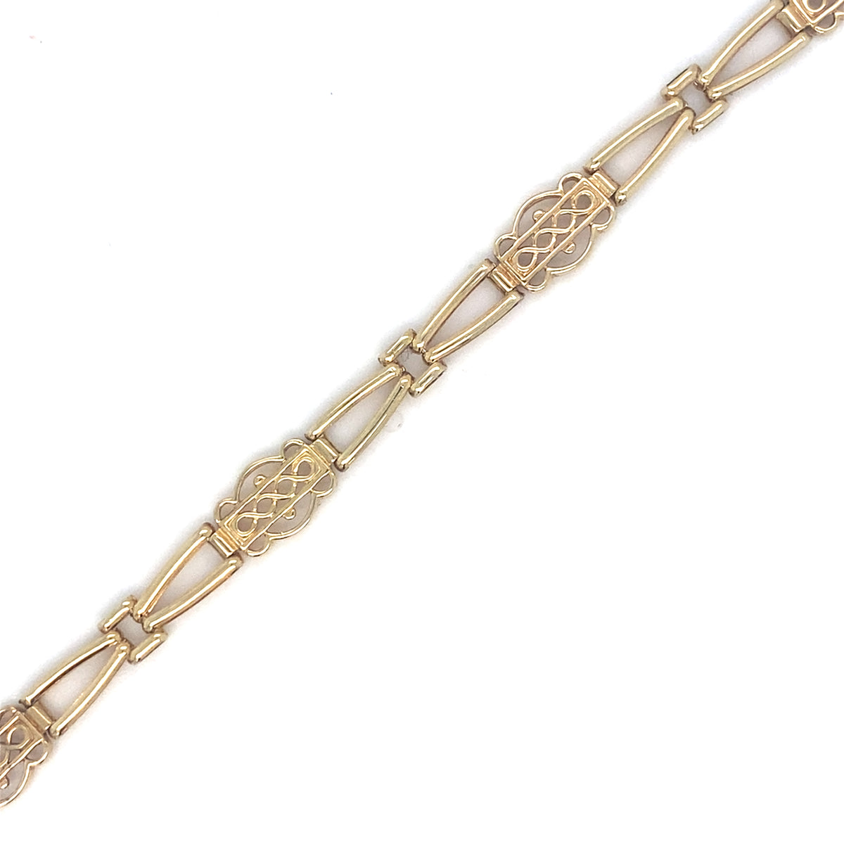 9kt Gold Extra Long Antique Bracelet