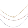 Sterling Silver Three Tone Necklace