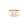 9kt Gold Ring with Pink Stone