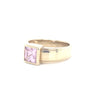 9kt Gold Ring with Pink Stone