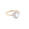 9kt Gold Diamond &amp; Aquamarine Ring