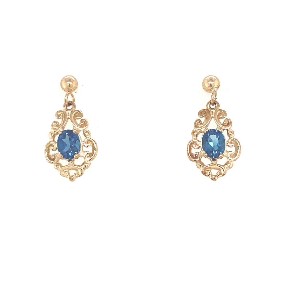 9kt Gold Turquoise Drop Earrings