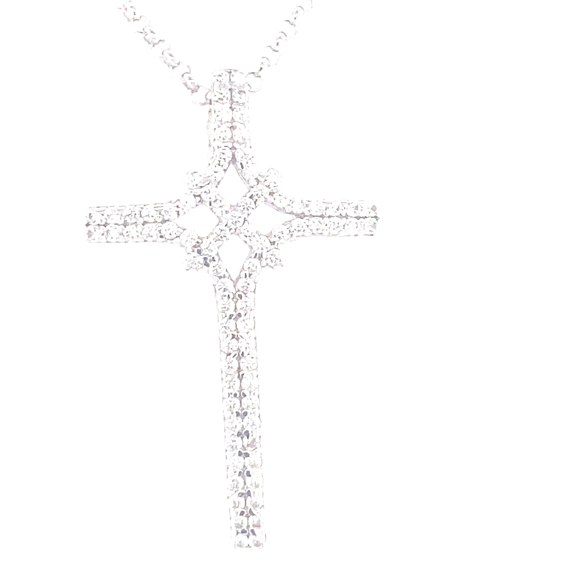 Sterling Silver Stoneset Cross