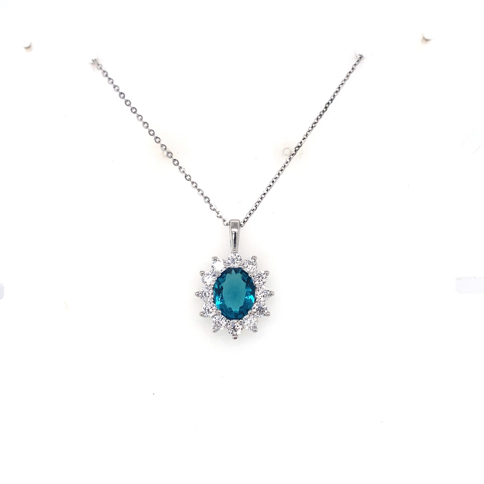 Sterling Silver Turquoise Cluster Pendant