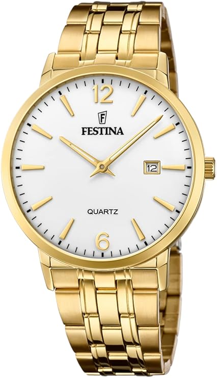 Festina Gents Yellow Gold Plated Bracelet Watch F20513/2