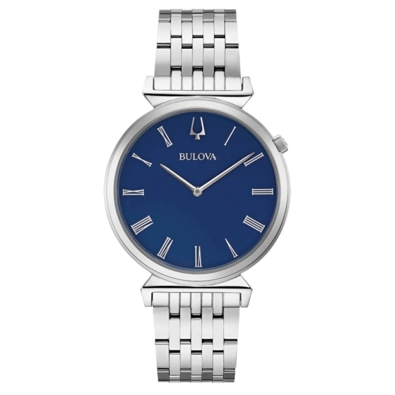 Bulova Regatta 38mm, Blue Dial, Quartz Movement, Stainless Steel Watch