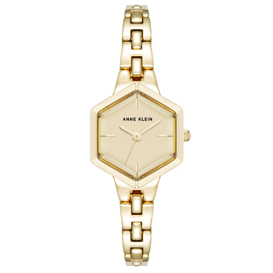 Anne Klein Hexagonal Gold Coloured Watch