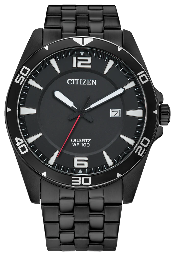 Citizen quartz black dial men's online watch