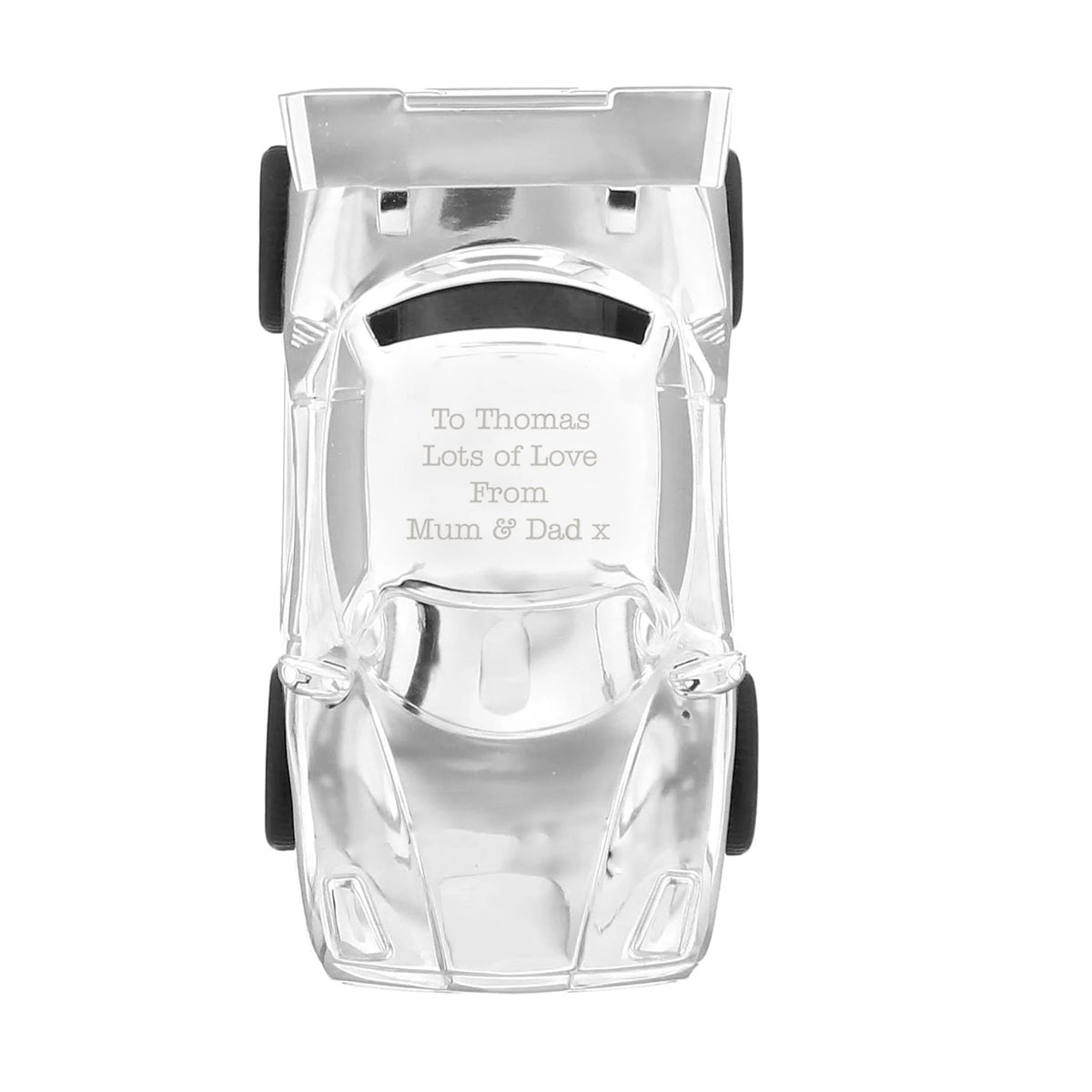 Silver Racing Car Money Box