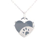 Sterling silver disc with paw print