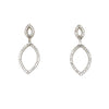 Sterling Silver Stoneset Drop Earrings