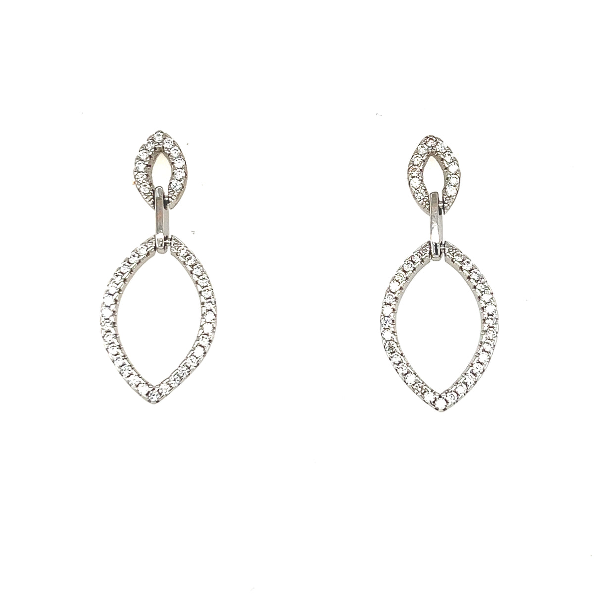 Sterling Silver Stoneset Drop Earrings