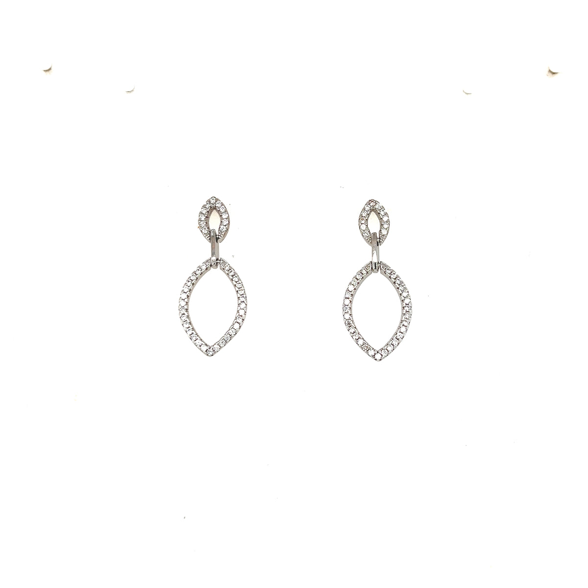 Sterling Silver Stoneset Drop Earrings