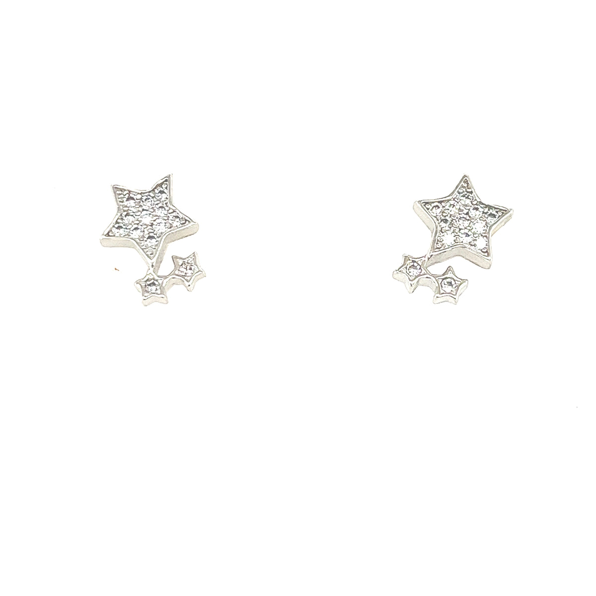 Sterling silver star earrings