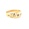 18kt Gold Antique Ring Ruby &amp; Diamonds