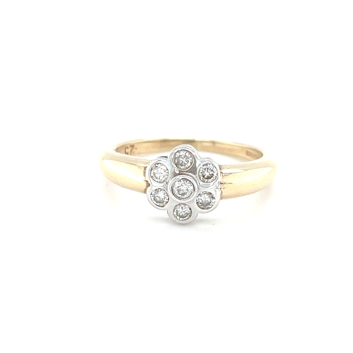 9kt Gold Cluster Ring