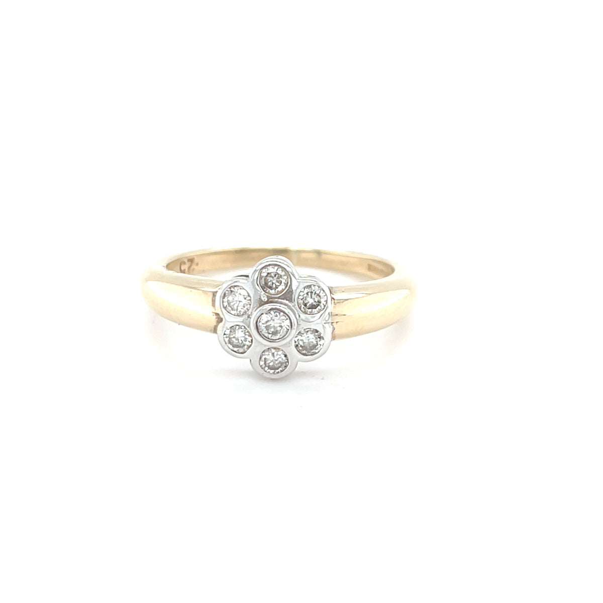 9kt Gold Cluster Ring