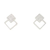 Sterling Silver Diamond Shaped Earrings