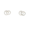 Sterling Silver Intertwined Ring Earrings