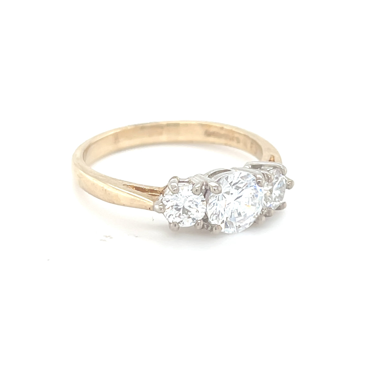 9kt Gold Three Stone Ring