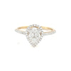 9kt Yellow Gold Pear Shaped Engagement Ring