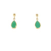 9kt Gold Drop Earring with Green Stone