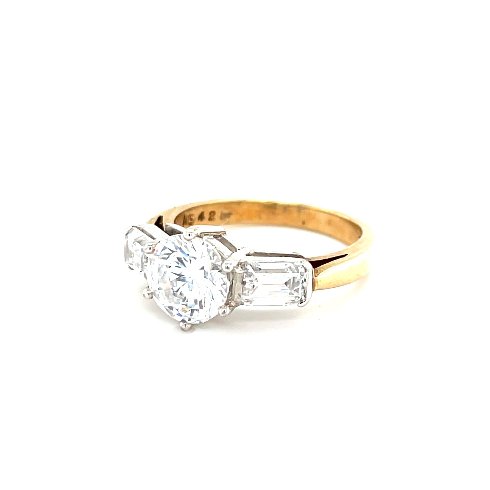 9kt Gold Cz Dress Ring