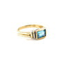 9kt Gold Ring with Turquoise Coloured Stone