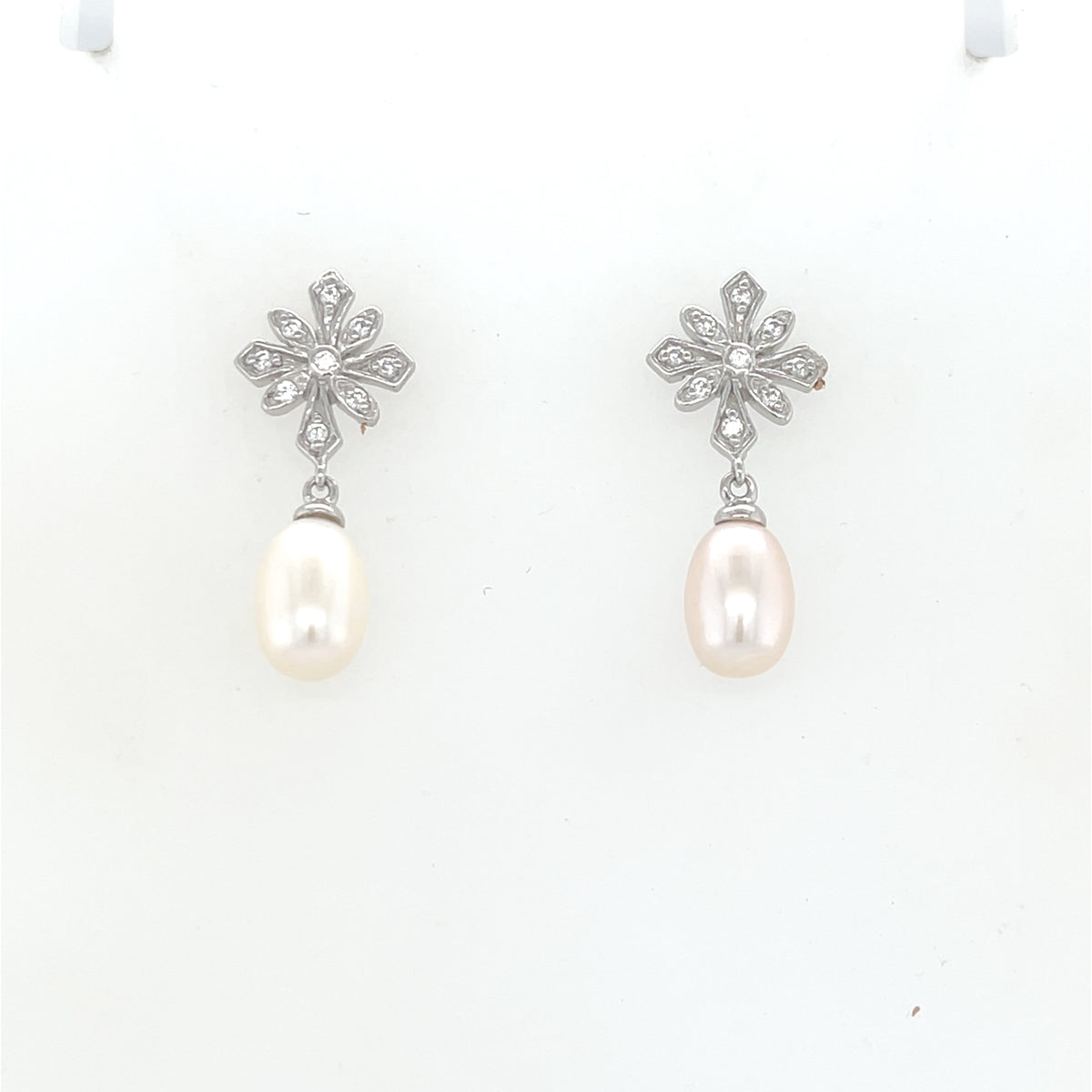 Sterling Silver Pearl Drop Earrings