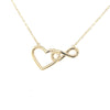 9kt Gold Heart &amp; Infinity Pendant