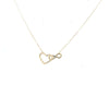 9kt Gold Heart &amp; Infinity Pendant