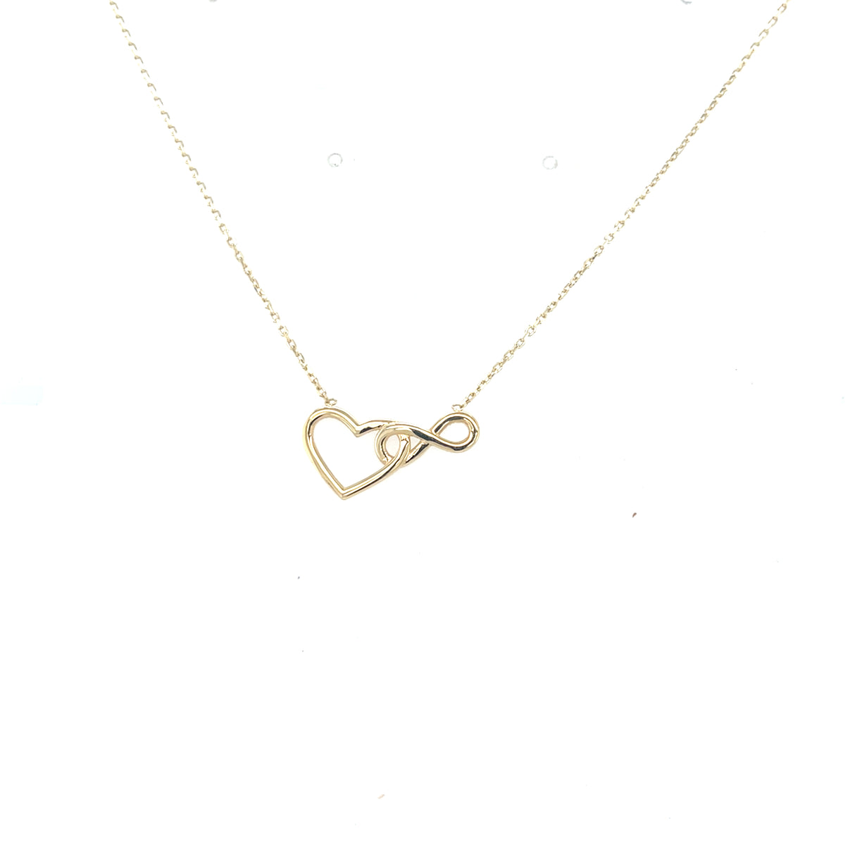 9kt Gold Heart &amp; Infinity Pendant