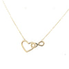 9kt Gold Heart &amp; Infinity Pendant