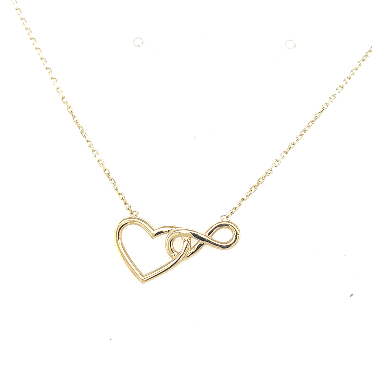 9kt Gold Heart &amp; Infinity Pendant