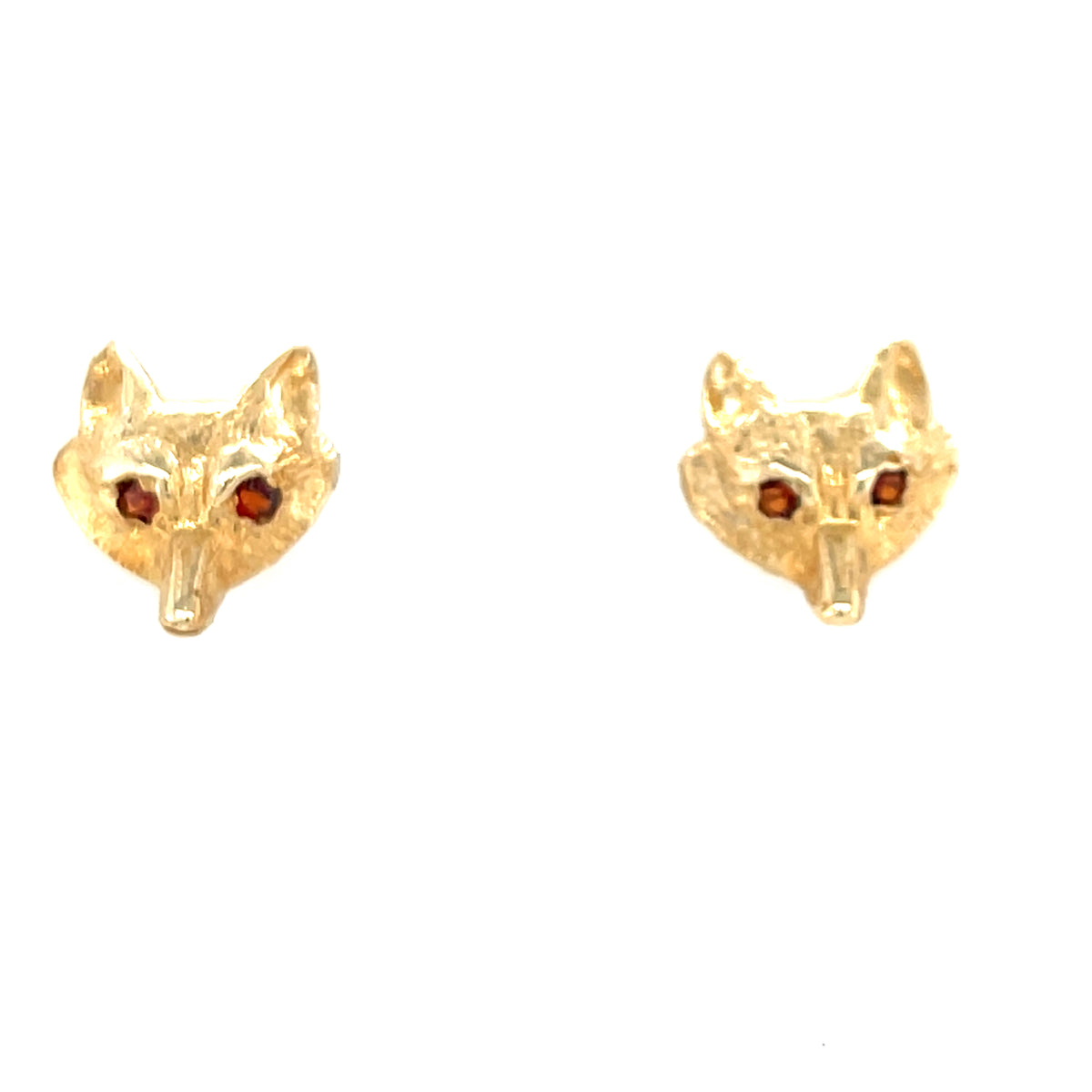 9kt Gold Fox Head Earrings