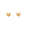 9kt Gold Fox Head Earrings