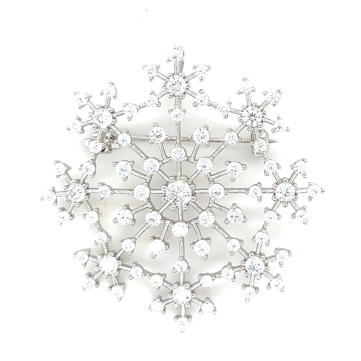 Silver Snowflake Brooch/Pendant